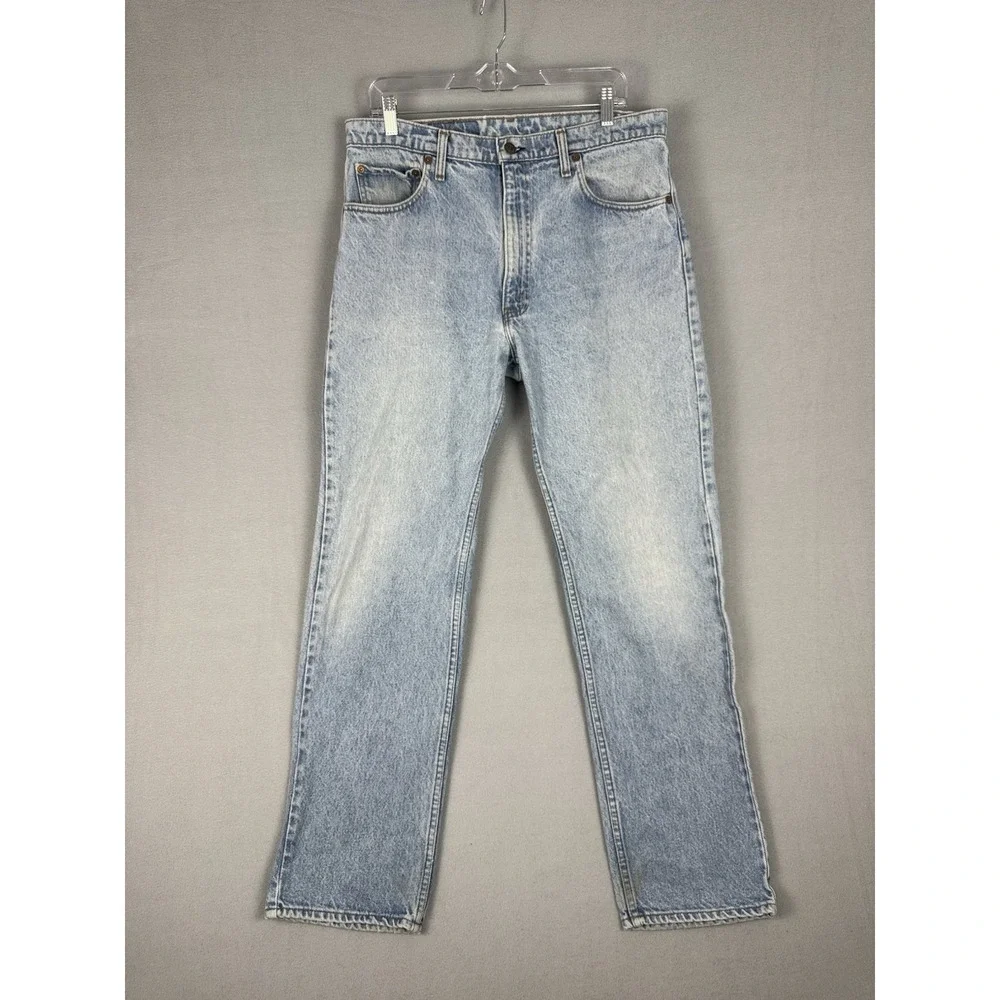 Vintage Levis Jeans Mens 36x32 (Fits 34x30) Blue 505 Straight 70s 80s USA Talon